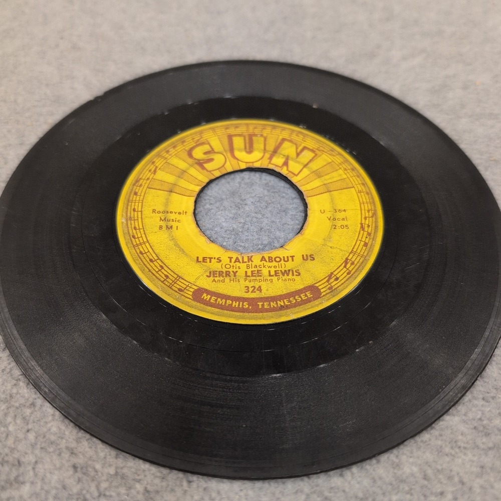 Jerry Lee Lewis Lets Talk About Us Ballad of Billy Joe Sun Records 324‎ 45 RPM - Picture 3 of 3